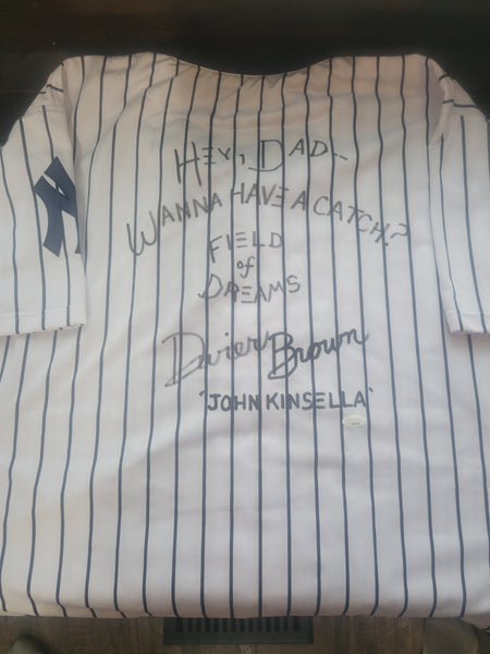Dwier Brown Signed Field of Dreams Yankees Jersey with (6